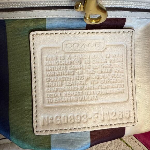 y2K COACH Legacy Ergo Belted Brass Shoulder Bag Hobo - Picture 8 of 9